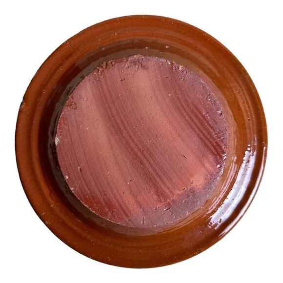 Moroccan Glazed Clay Flowers and Leaves Tagine Tanjin Baking Casserole Dish 9" - Picture 4 of 7